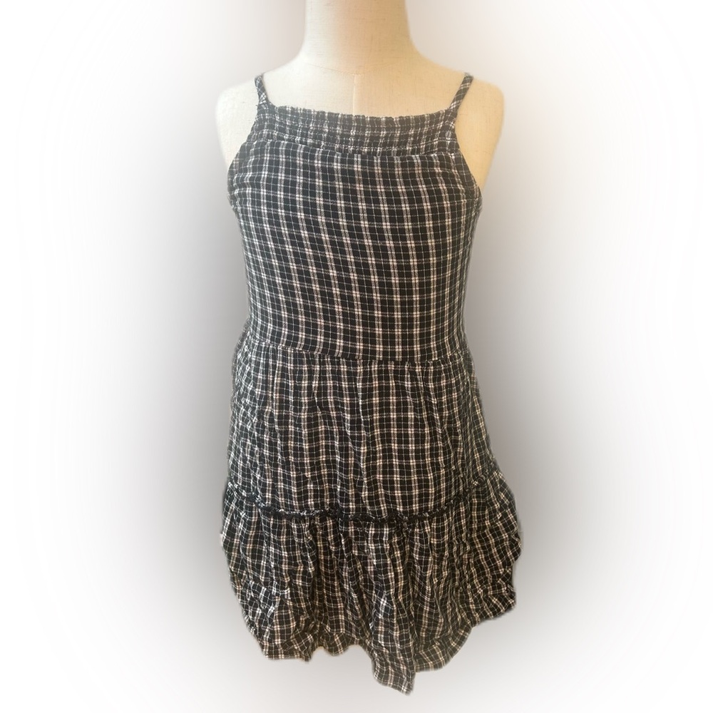 Plaid Sleeveless Kids Dress